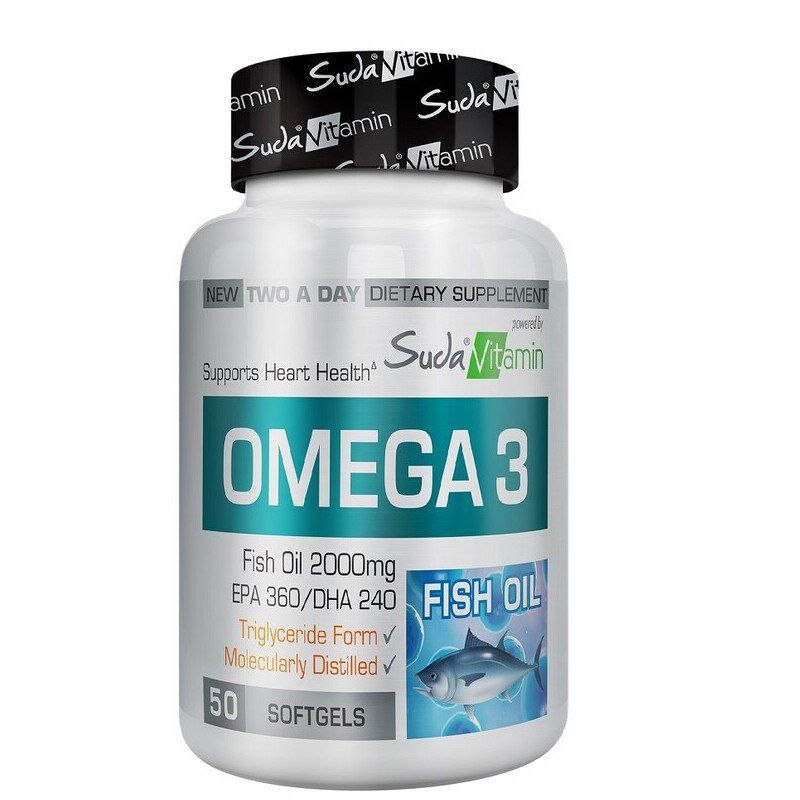 Suda Vitamin Omega 3 - Fish Oil 2000mg 50 Softgel Kapsül