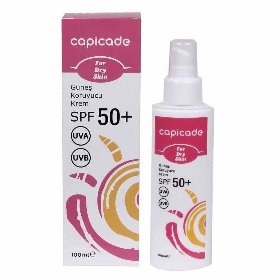 Capicade Güneş Koruyucu Krem 100ml SPF+50 - Kuru Ciltler