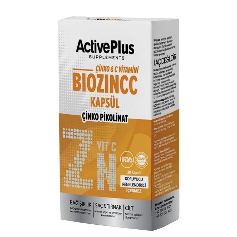 Activeplus Biozinc C Çinko 30 Kapsül