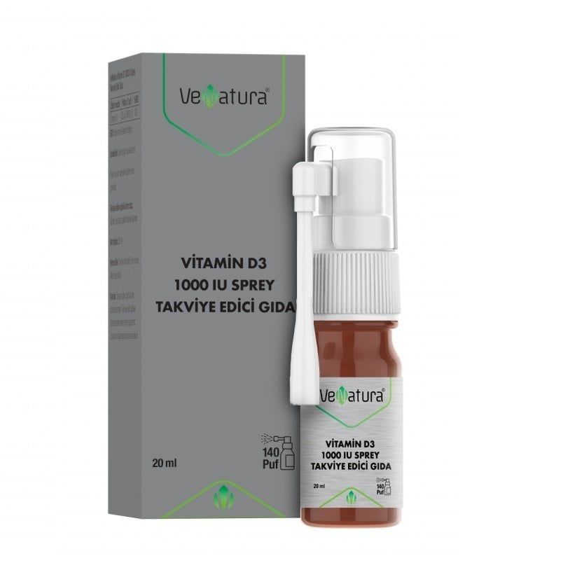 VeNatura Vitamin D3 1000 IU Sprey Takviye Edici Gıda 20ml