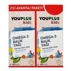 YouPlus Kids Omega 3 Balık Yağı Şurup 100ml 2 Kutu KOFRE