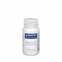 Pure Vitamin D3 25 mcg ( 1000 IU ) İçeren Takviye Edici Gıda 30 Kapsül