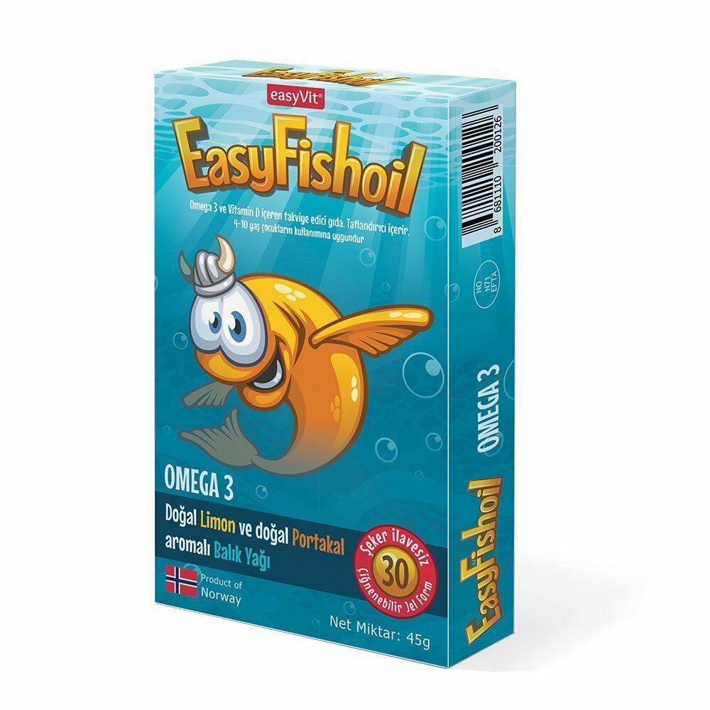 EasyFishOil Omega 3 Çiğnenebilir 30 Jelibon Tablet