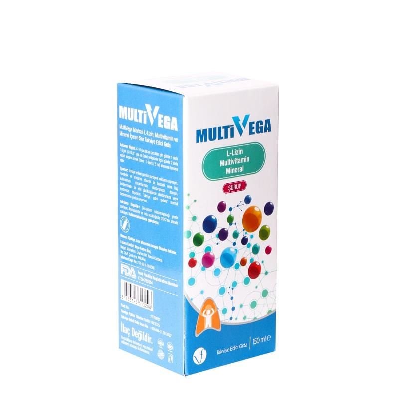 Multivega L Lizin Multivitamin Mineral Sıvı 150ml