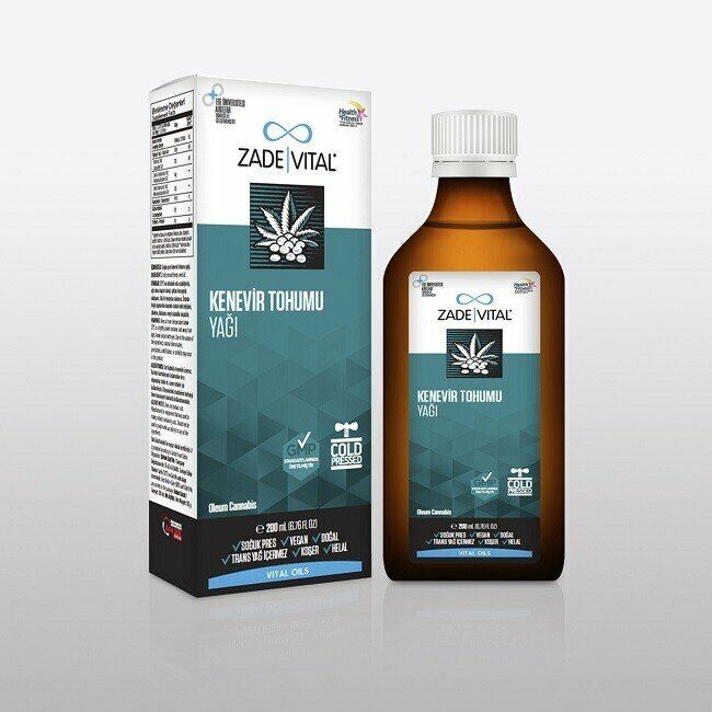 Zade Vital Kenevir Yağı 150ml Cam Şişe