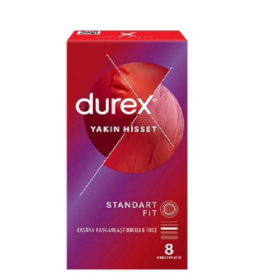 Durex Yakın Hisset Standart Fit Prezervatif 8 li