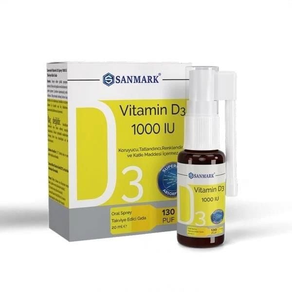 Sanmark Vitamin D3 1000IU 130 Puff 20 ML