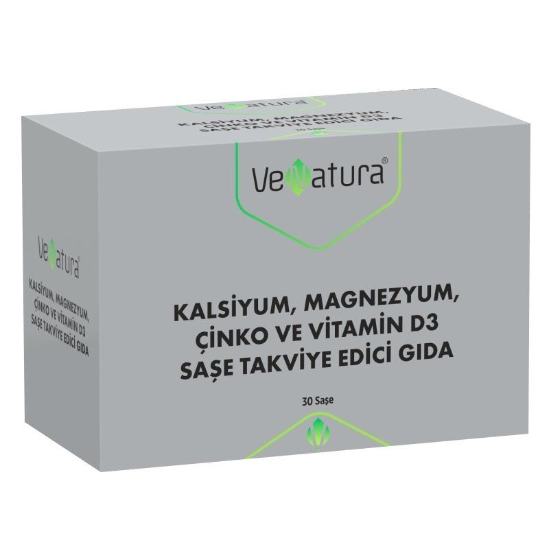 Venatura Kalsiyum Magnezyum Çinko Vitamin D3 Saşe 30 lu