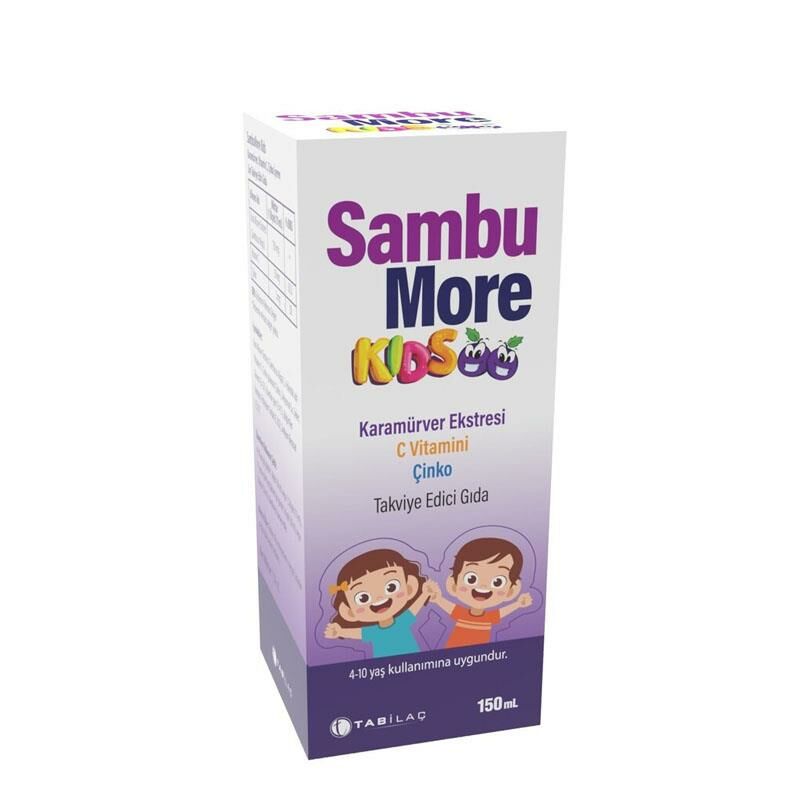 SambuMore Kids Kara Mürver içerikli Şurup 150ml