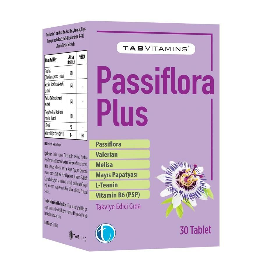 Tabvitamins Passiflora Plus 30 Tablet