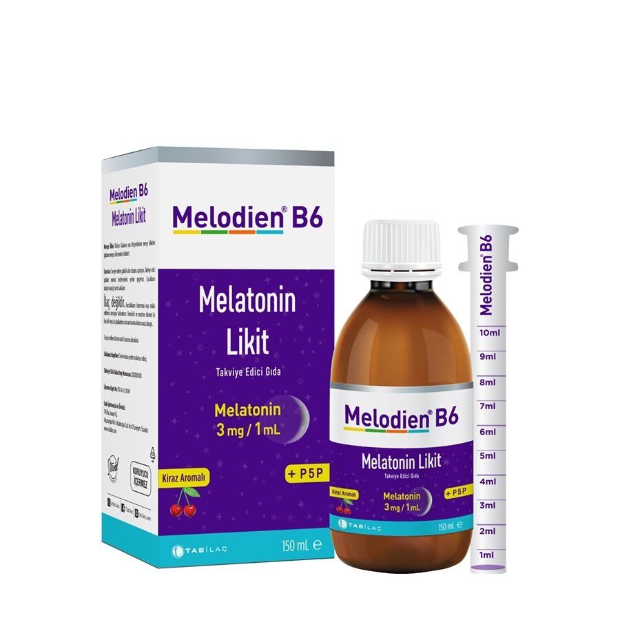 Melodien B6 Melatonin Likit Sıvı Takviye Edici Gıda 150ml