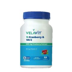 Velavit V-Cranberry & Vit C 30 Kapsül