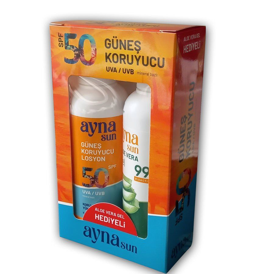 Ayna Sun SPF50 Güneş Koruyucu Losyon 150ml +Aloe Vera Jel 150 ml