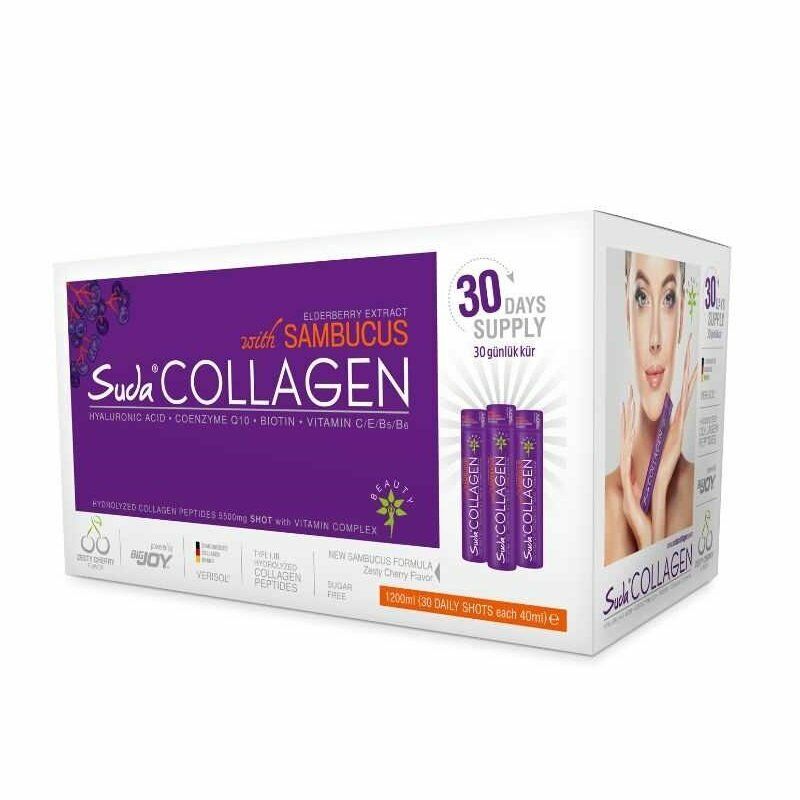 Suda Collagen Sambucus Vişne Flover 40ml x 30 Shot