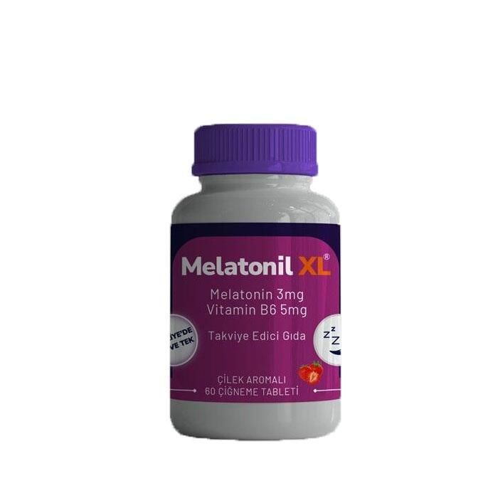 Melatonil XL Melatonin 3mg Çiğneme Tableti 60 li Çilek Aromalı