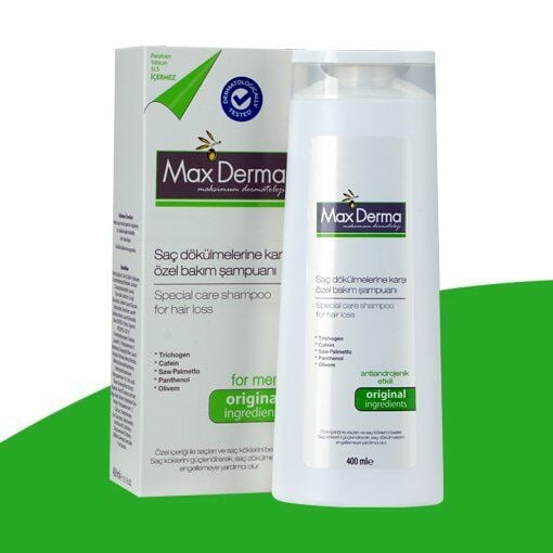 Max Derma Saç Dökülmelerine Karşı Özel Bakım Şampuanı Antiandrojenik 400 ml (Erkek)