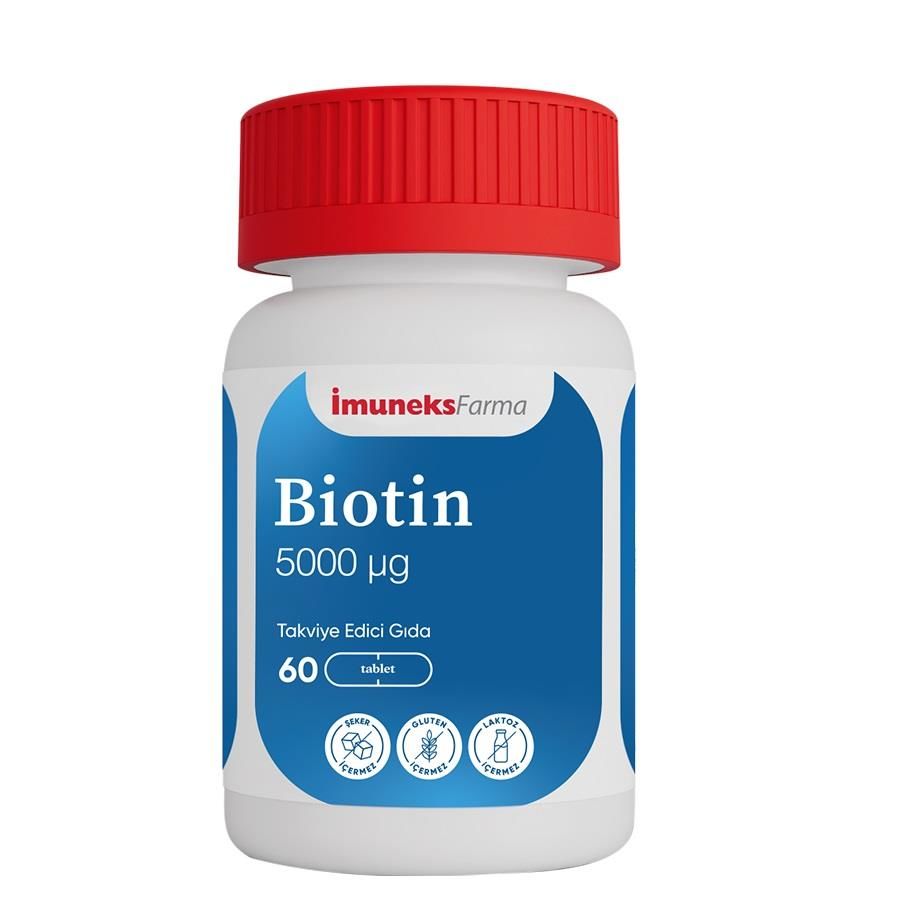 İmuneks Farma Biotin 5000mcg 60 Tablet