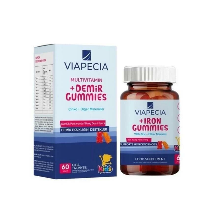 Viapecia Iron ve Multivitamin Gummy 60 Gummies