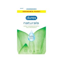 Durex Naturals Kayganlaştırıcı İnce Prezervatif 20li