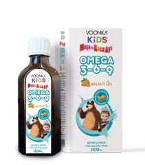 Voonka KIDS Maşa ve Koca Ayı Vegetable Omega 3-6-9 Walnut Oil 100ml Sıvı