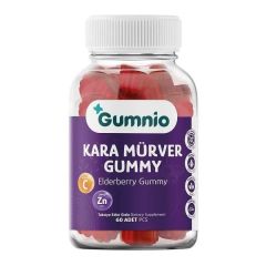 Gumnio Kara Mürver Gummy Vitamin C, Kara Mürver ve Çinko İçeren Çiğnenebilir Form 60 Tablet