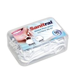 Sanitral Kürdanlı Diş İpi 50 Adet