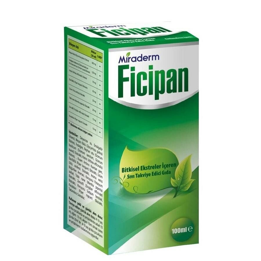 Miraderm Ficipan Bitkisel Ekstre içerikli Şurup 100ml