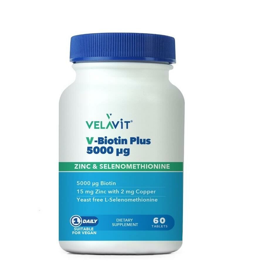 Velavit V-Biotin Plus 5000mcg 60 Tablet