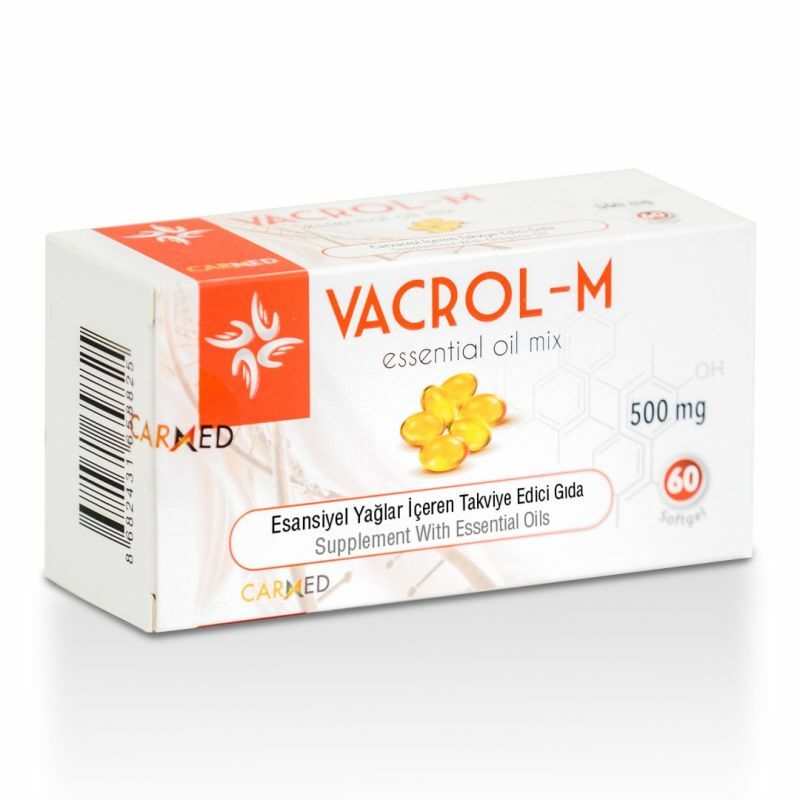 Vacrol M 500mg Karvakrol içeren 60 Soft Gel Kapsül