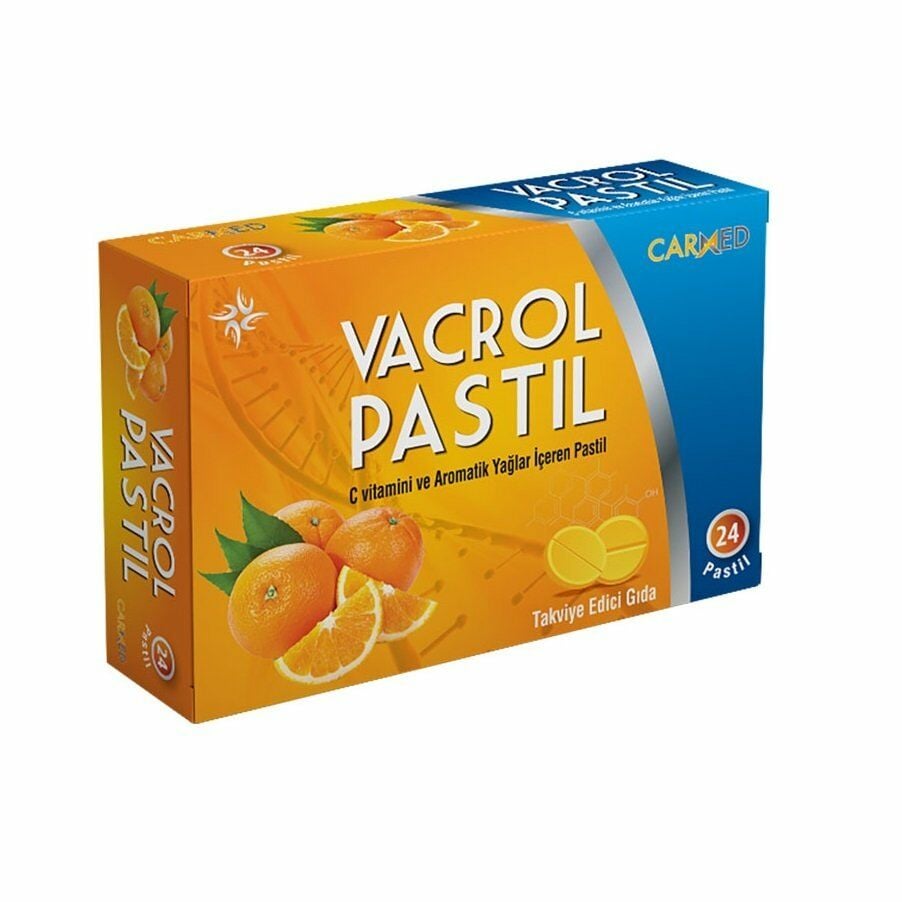 Vacrol Pastil Vitamin C ve Aromatik Yağlar içeren 24 Pastil