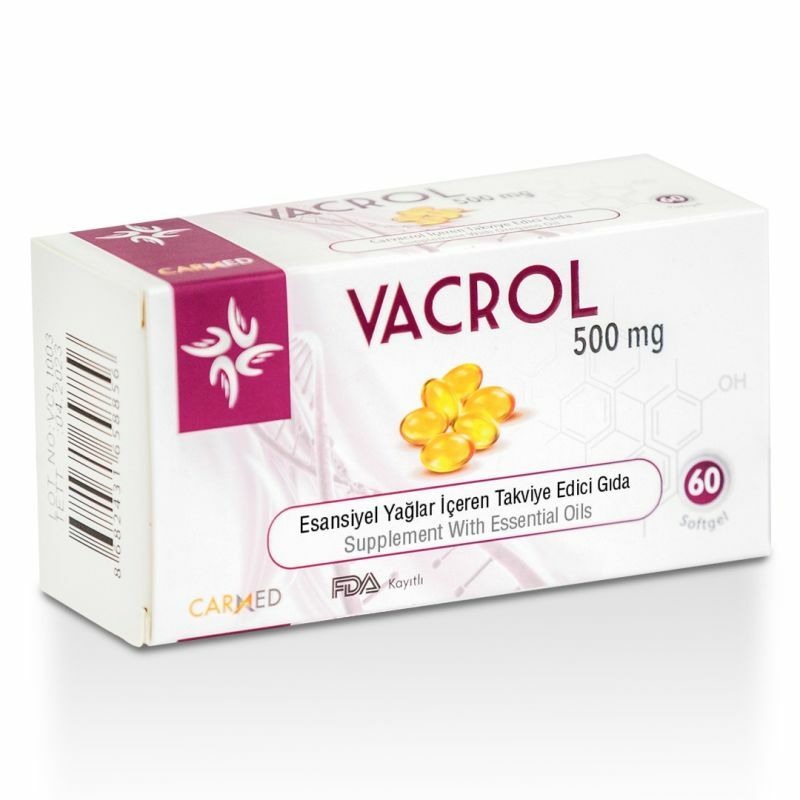 Vacrol 500mg Karvakrol içeren 60 Soft Gel Kapsül