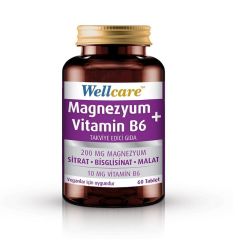 Wellcare Magnezyum ve Vitamin B6 200/10 mg 60 Tablet