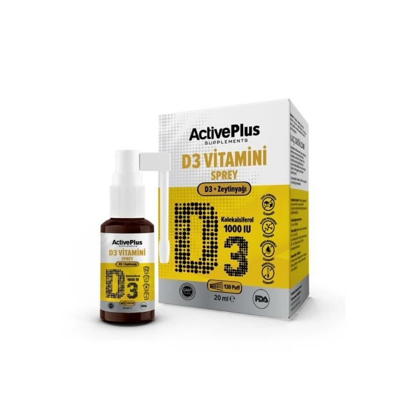 Active Plus D3 Vitamin 1000IU Sprey 20ml