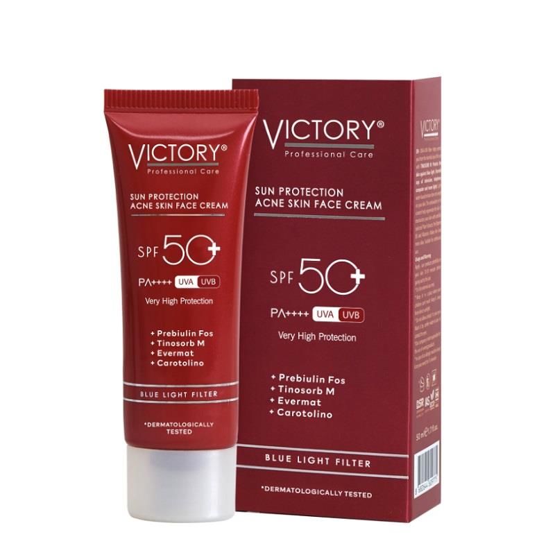 Victory SPF50+ Yüz Güneş Kremi Akne Karşıtı Mavi Işık Filtreli 50ml