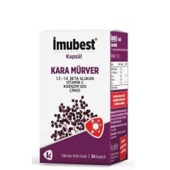 Imubest Kara Mürver Beta Glukan Vitamin C Koenzym Q-10  ve Çinko İçeren 30 Kapsül