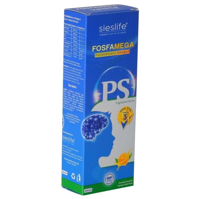 Sieslife Fosfamega PS Omega 3 Fosfatidilserin Sıvı 150ml