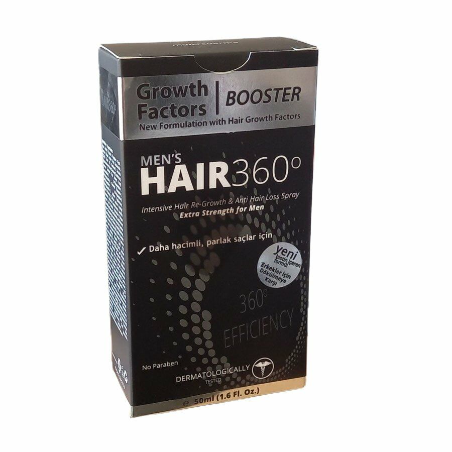 Hair 360 Growth Factors Booster Erkek Tipi Dökülmeye Karşı Sprey 50ml