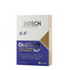 Vitatech Omega 3, Multivitamin ve Mineral, Ginseng 30 Kapsül