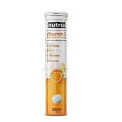 Nutria Vitamin C, Vitamin D3, Çinko ve Propolis 20 Efervesan Tablet