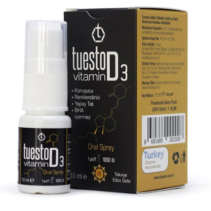 Tuesto Vitamin D3 1000IU Oral Sprey 10ml