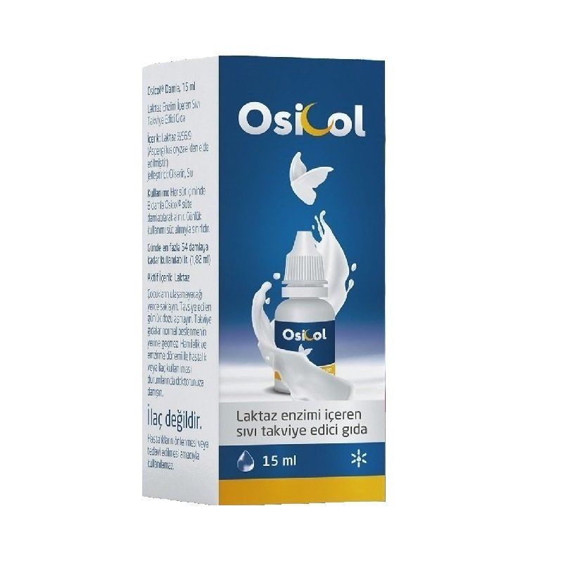 Osicol Laktaz Enzimi %56,9 İçeren Sıvı Takviye Edici Gıda  15ml