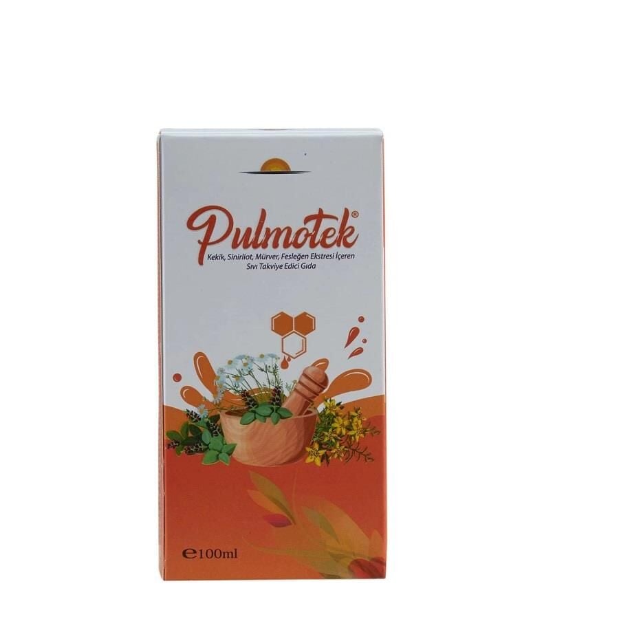 Pulmotek Kekik, Sinirliot, Mürver ve Fesleğen İçerikli Şurup 100ml