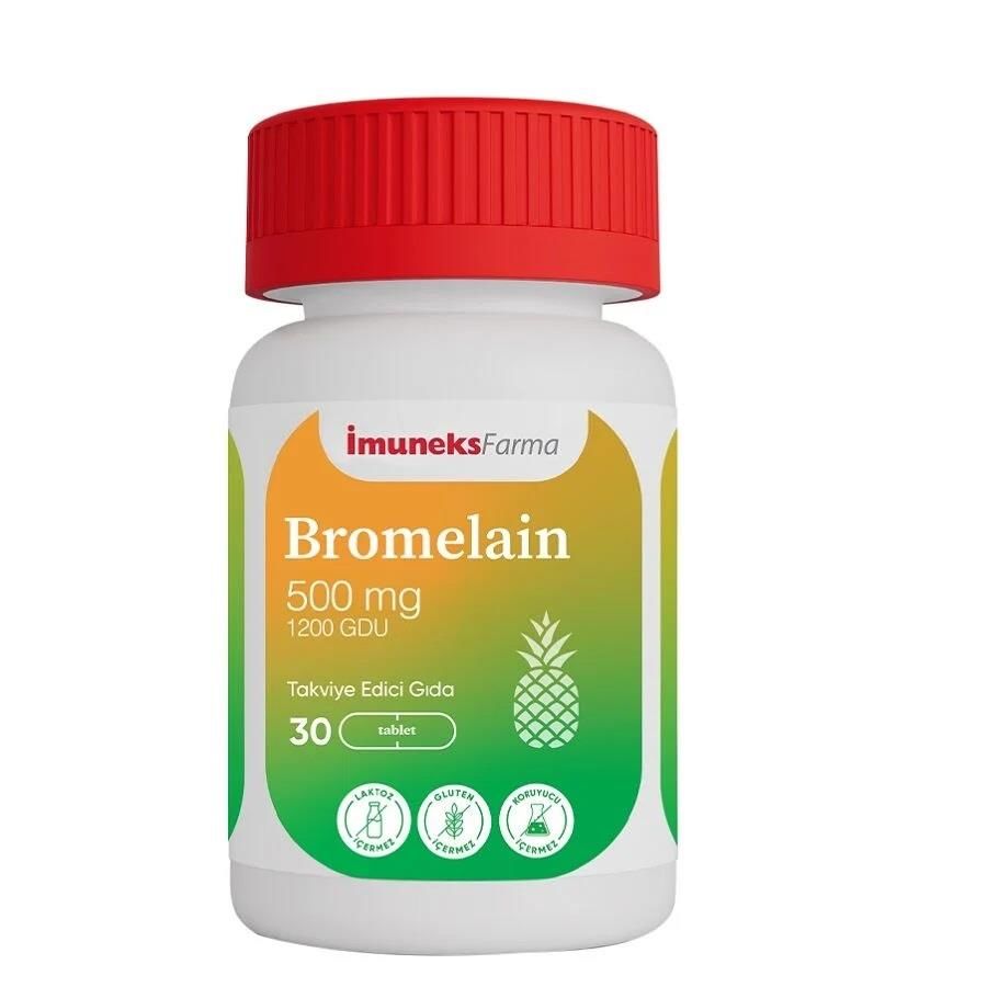 İmuneks Farma Bromelain 500 MG 30 Kapsül