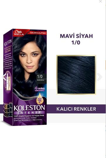 Koleston İntense Saç Boyası 1/0 Mavi Siyah