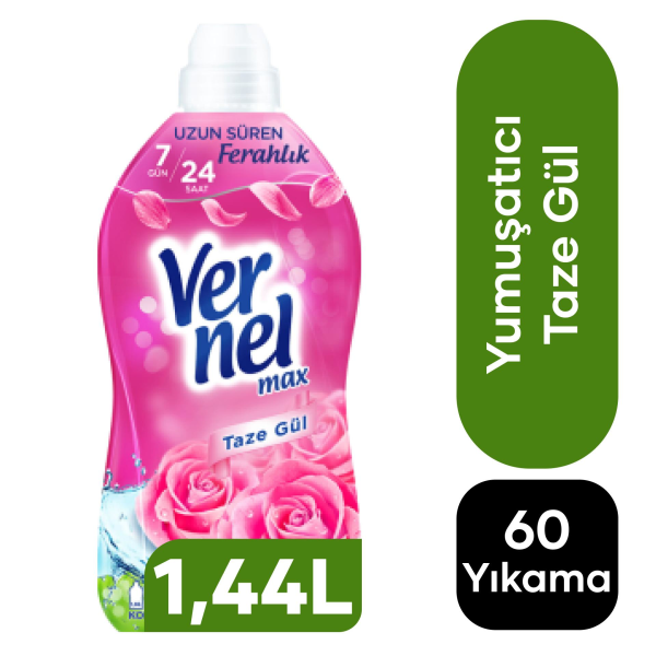 Vernel Max Taze Gül Yumuşatıcı 1440 ml