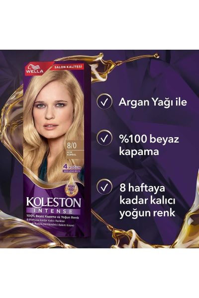 Wella Koleston Intense Saç Boyası 8/0 Açık Kumral