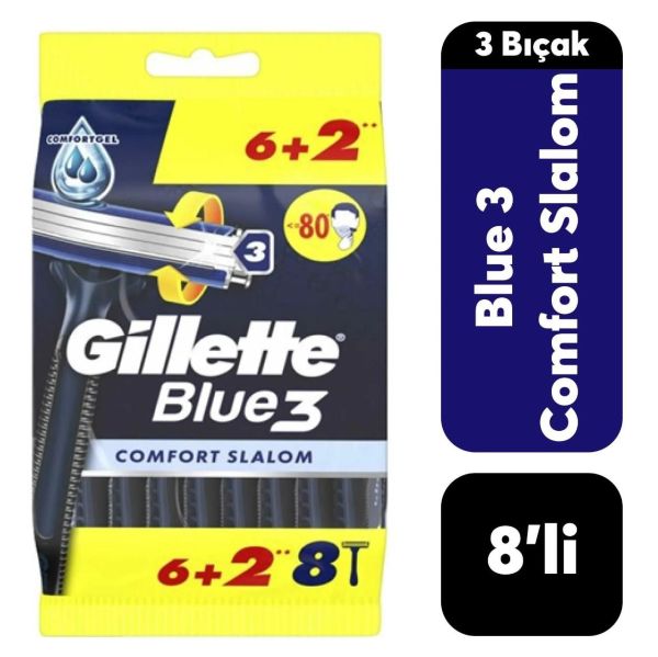 Gillette Tıraş Bıçağı Blue3 8'li Comfort Poşet