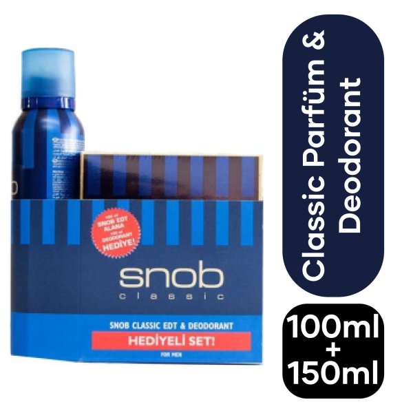 Snob Parfüm Seti Classic EDT 100ml + 150ml Deodorant Erkek
