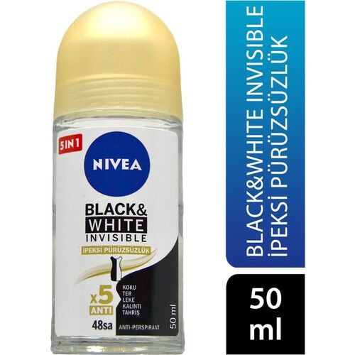 Nivea Roll-on Kadın Black&White İpeksi Pürüzsüzlük 50 ml