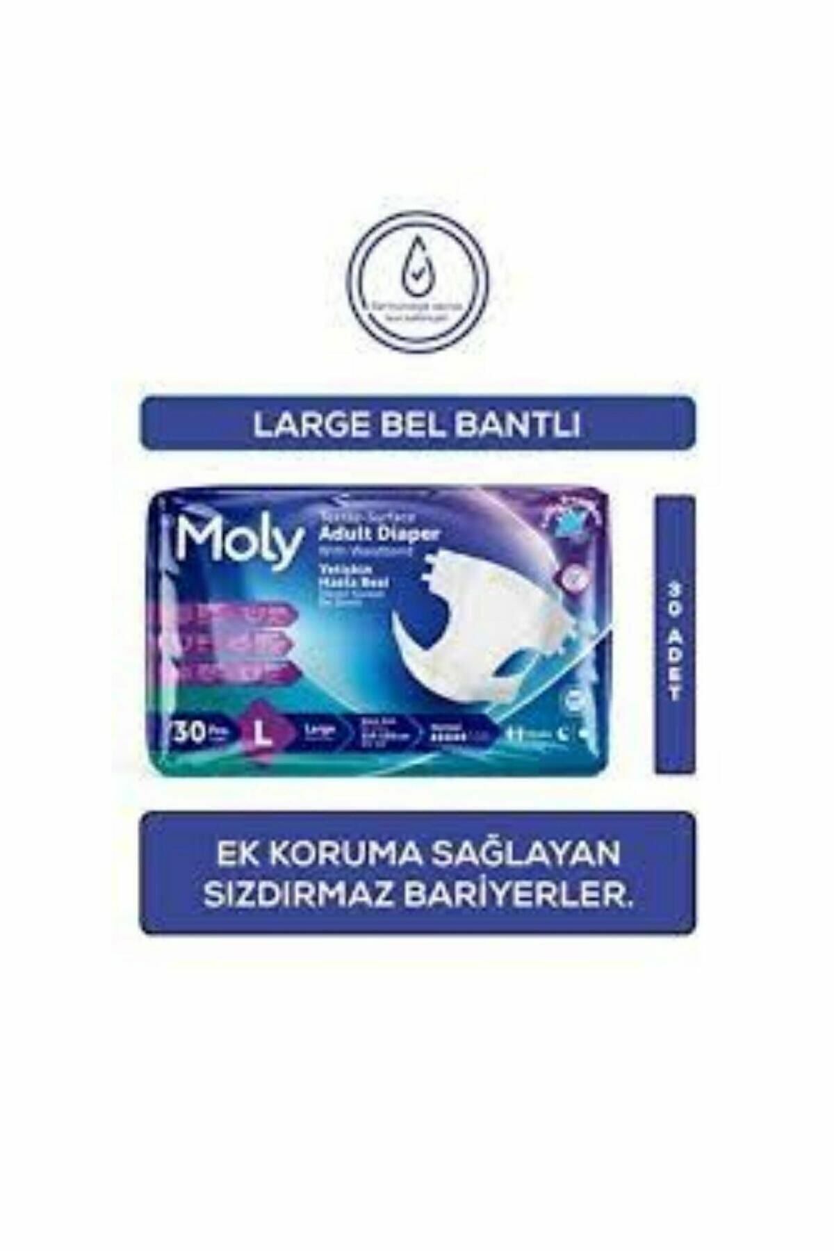 Moly Bel Bantlı Hasta Bezi Large 30'lu